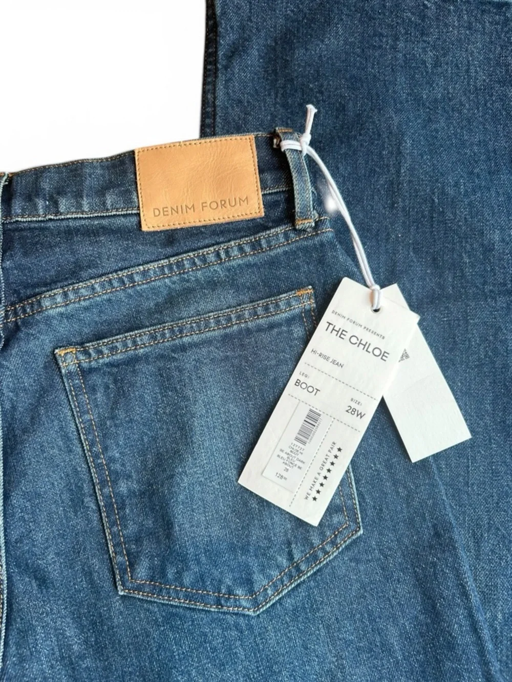 Aritzia Denim Forum Chloe Hi-Rise Bootcut Jeans NWT 28 Dark Indigo - Picture 7 of 10